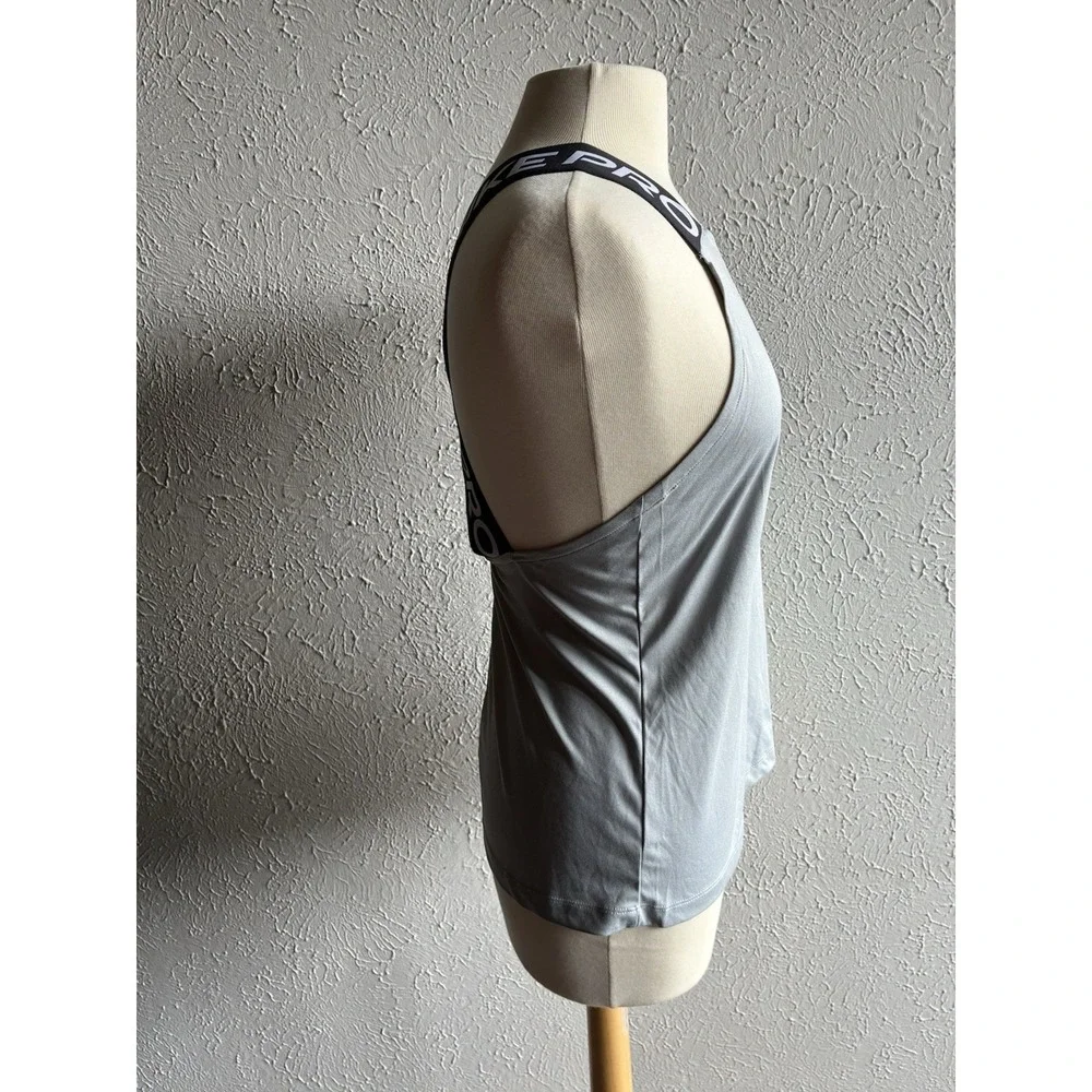 Nike Pro Dri-FIT Gray Crossback Tank Top Women's Size S NWT Athletic Workout